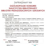2018.09 – PLAKAT – Kongres – Biblioteka
