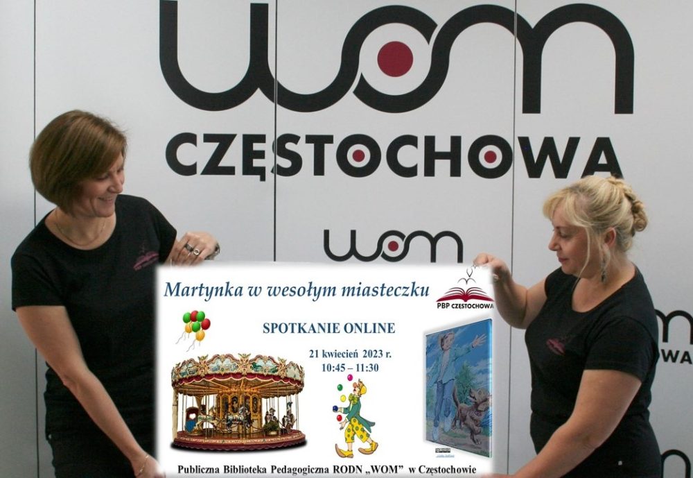 Prezentacja zaproszenia na spotkanie online pod tytułem: Martynka w wesołym miasteczku.