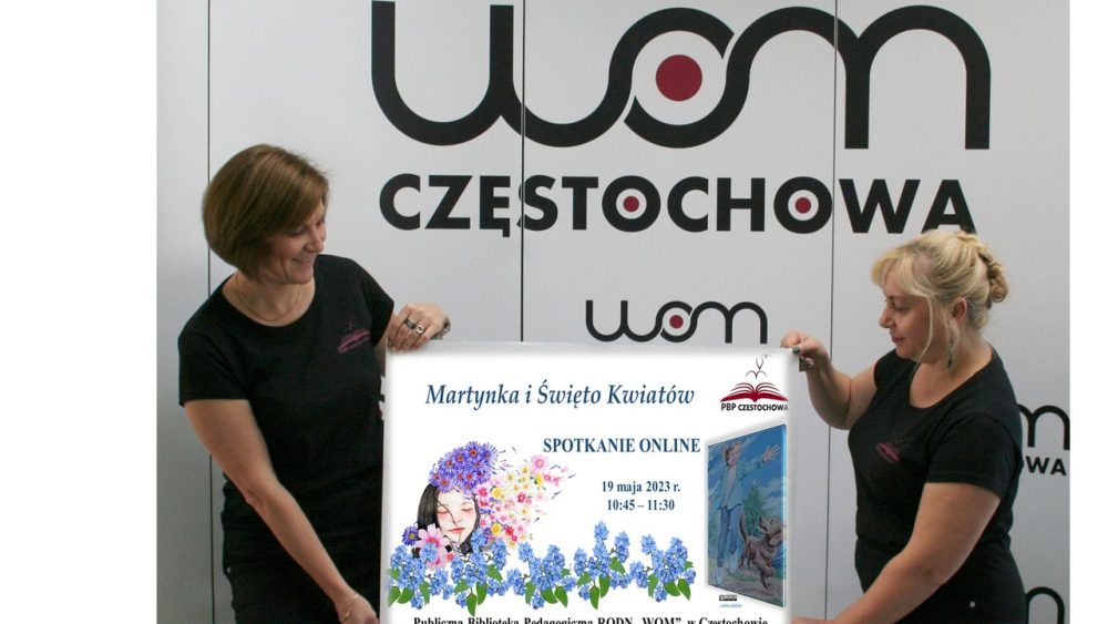 Prezentacja zaproszenia na spotkanie online pod tytułem: MArtynka i Święto Kwiatów.