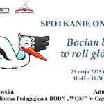 Lecący bocian. Tytuł spotkania, data, godzina.