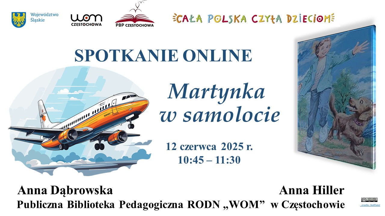 Spotkanie czytelnicze online „Martynka w samolocie” – zaproszenie do udziału