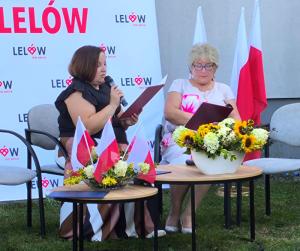 Przedstawiciele PBP RODN WOM w Częstochowie Filia w Lelowie i Gminnej Biblioteki Publicznej w Lelowie